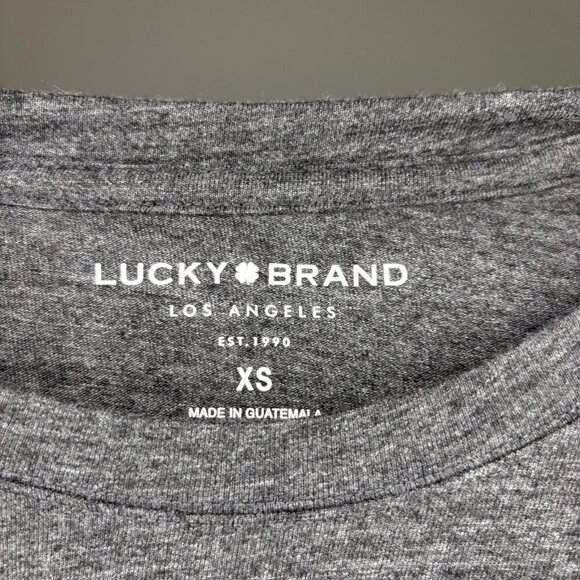 LUCKY BRAND NEW Mystical Tee Womens XS Gray Pink Short Sleeve retail $39 - Picture 6 of 6